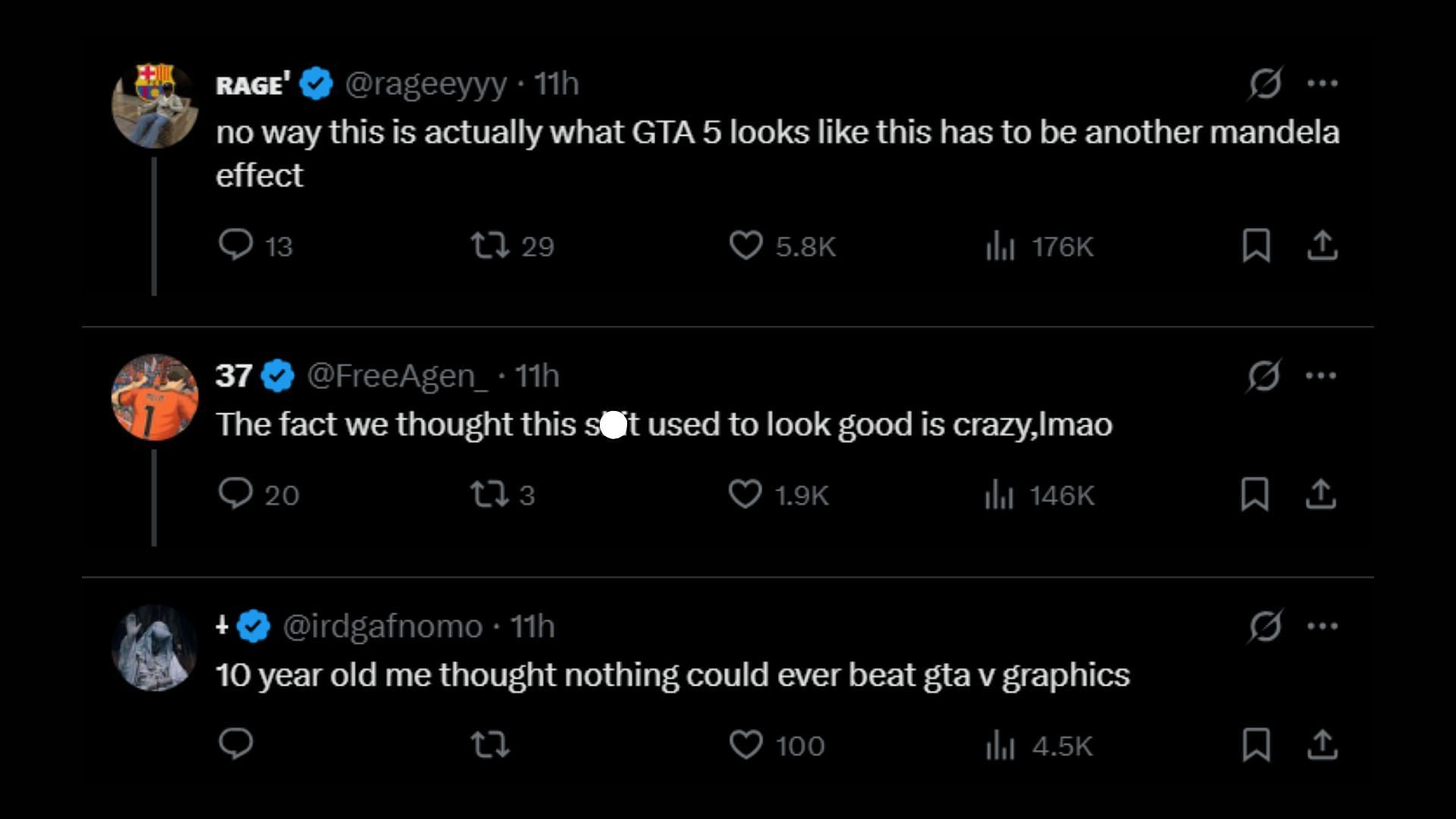 Gaming fans are astonished by the difference between GTA 5 and GTA 6 graphics (Images via X)